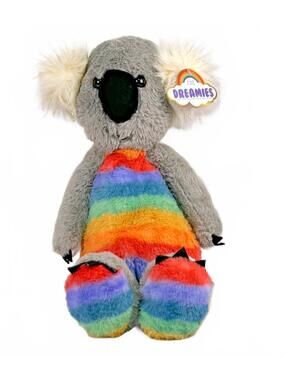 FAO Schwarz Dreamies Rainbow Koala Plush Stuffed Animal Gray Rainbow Soft Toy